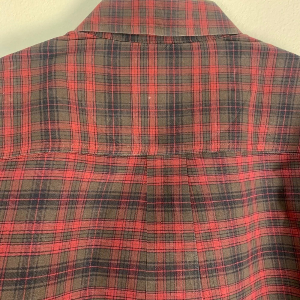 Cinch Western Shirt Mens XL Meas. Red Plaid Long Sleeve Button Down Cotton Tag L - Picture 10 of 16